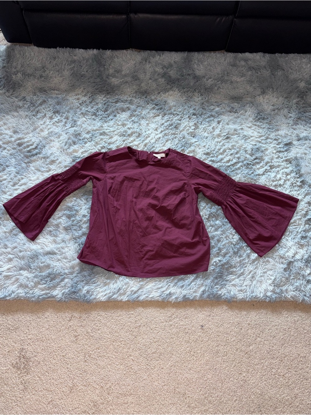 Philosophy Plum Bell Sleeve Blouse